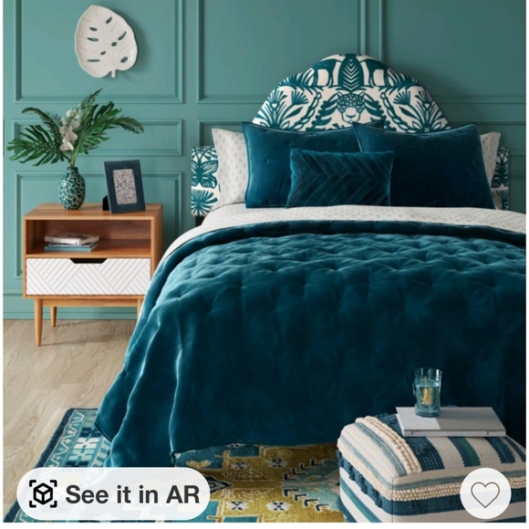 Opalhouse Bedding Opalhouse Velvet Tufted Stitch Quilt Poshmark